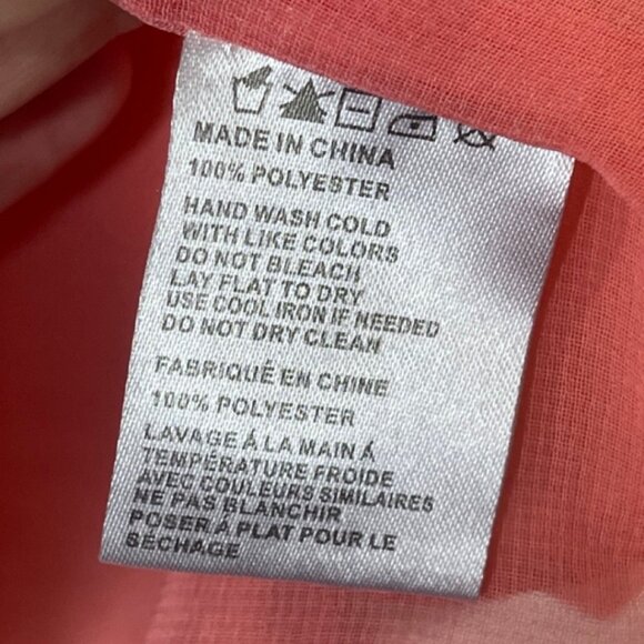 PAPER CRANE | Coral Pink High Neck Halter Style Blouse | Size S - Picture 8 of 11